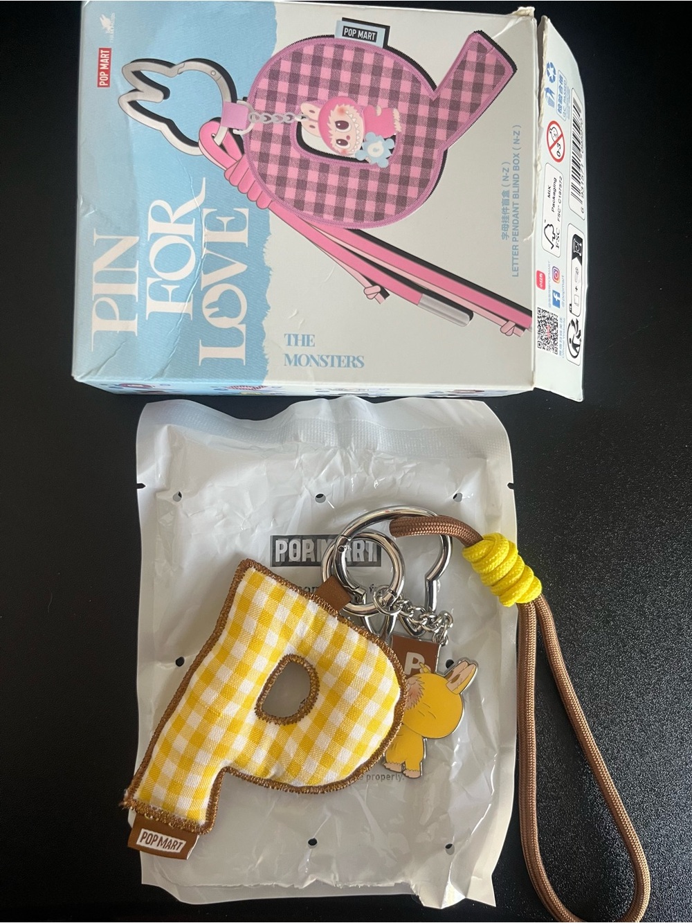 Pop Mart Pin For Love letter “P”